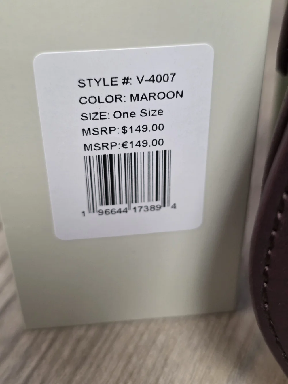 Valentino Orlandi Deep Plum Shoulder Bag with V Emblem